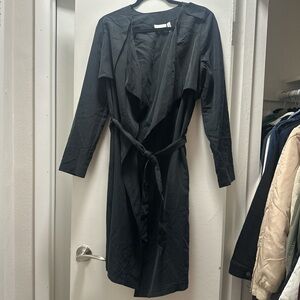 Leith Black Trench Coat